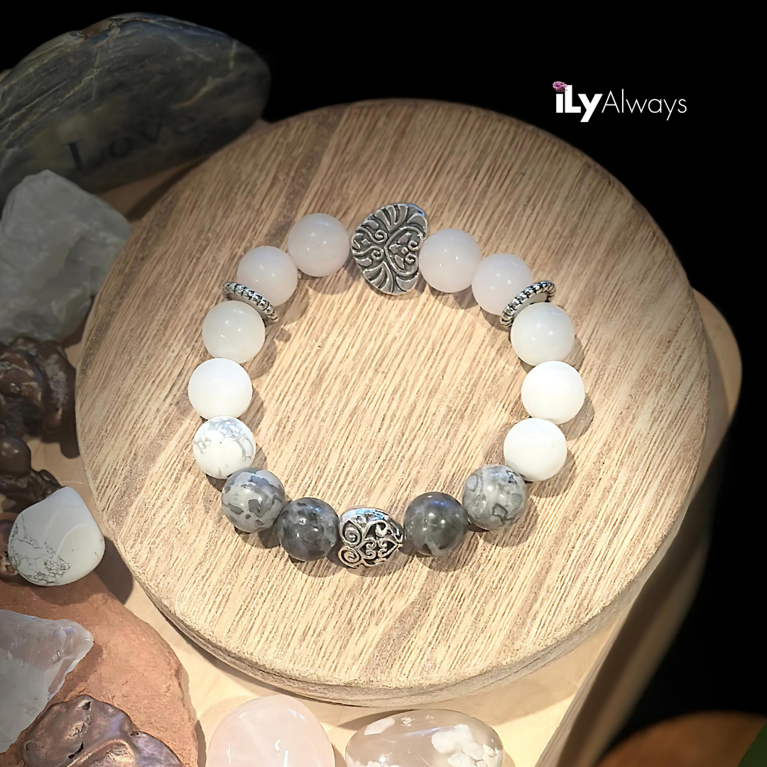 Healing Mind, Body & Spirit Mixed Gemstone Stretch Bracelet Original - 12mm