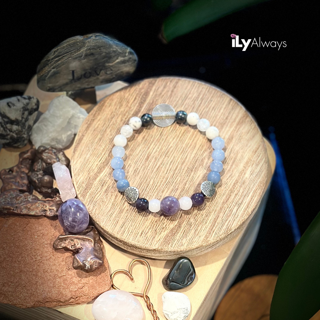 Self-Discovery, Healing & Transformation Mixed Gemstone Stretch Bracelet Original - 8mm