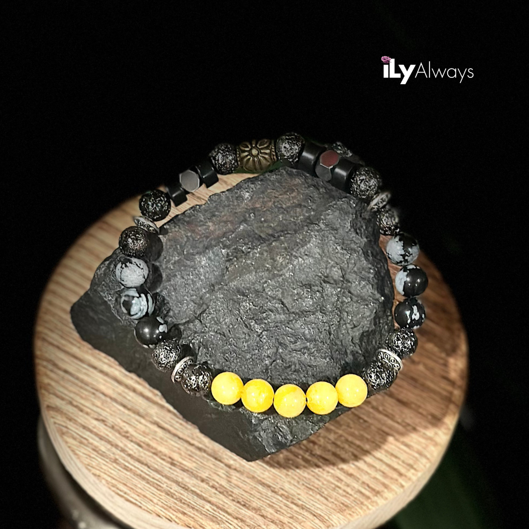 Courage, Empowerment & Resilience Mixed Gemstone Stretch Bracelet Original - 8mm