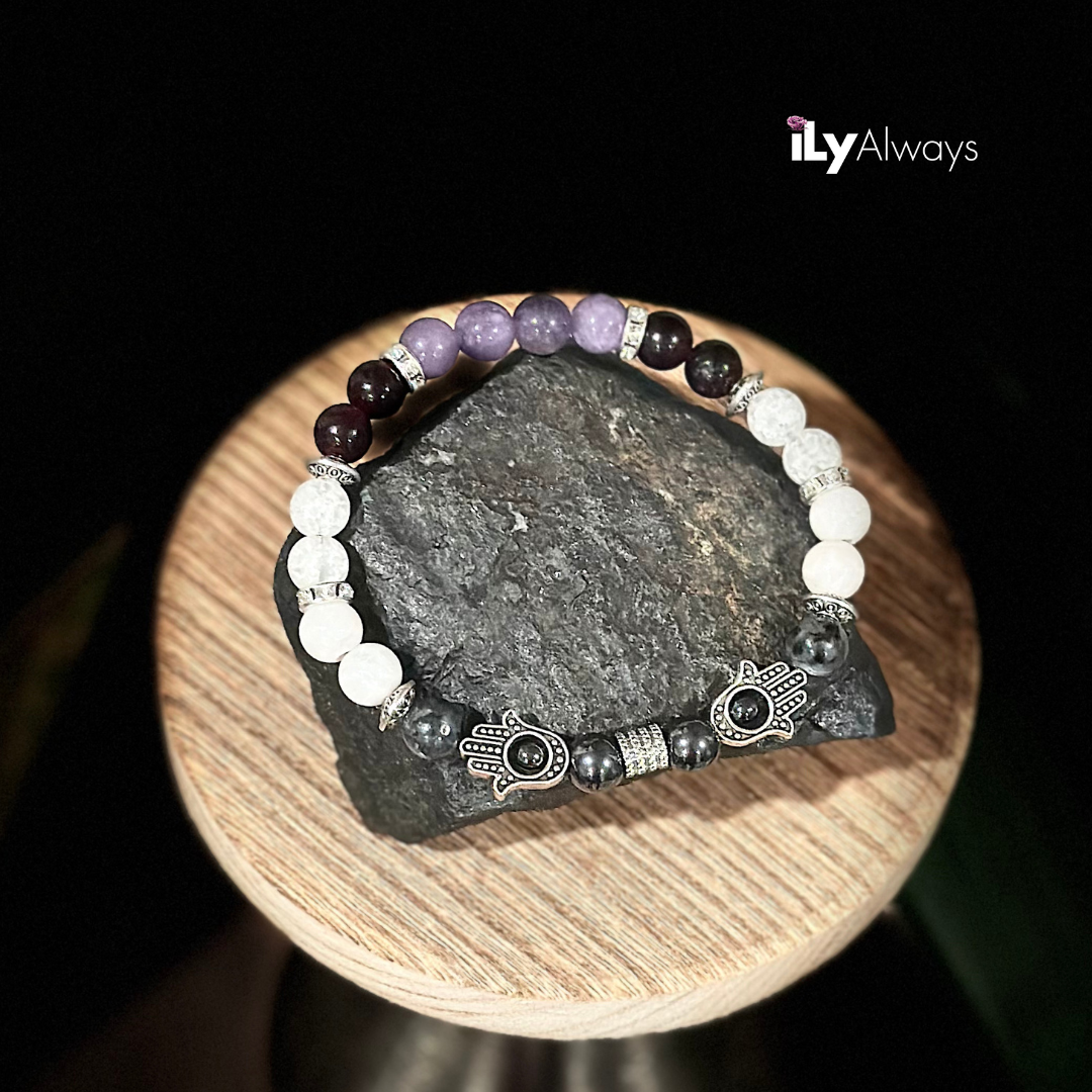 Empowerment, Spiritual Growth & Enlightenment Mixed Gemstone Stretch Bracelet Original - 8mm