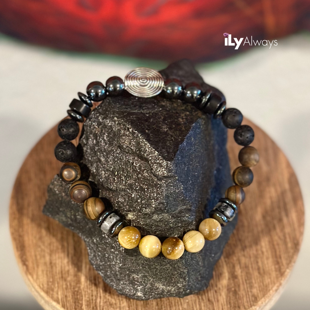 Self-Confidence & Prosperity Mixed Gemstone Stretch Bracelet Original - 8mm