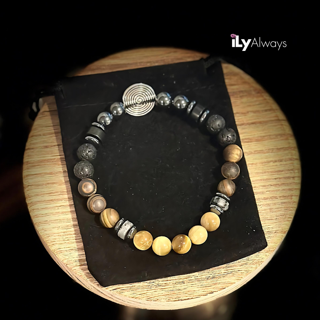 Self-Confidence & Prosperity Mixed Gemstone Stretch Bracelet Original - 8mm