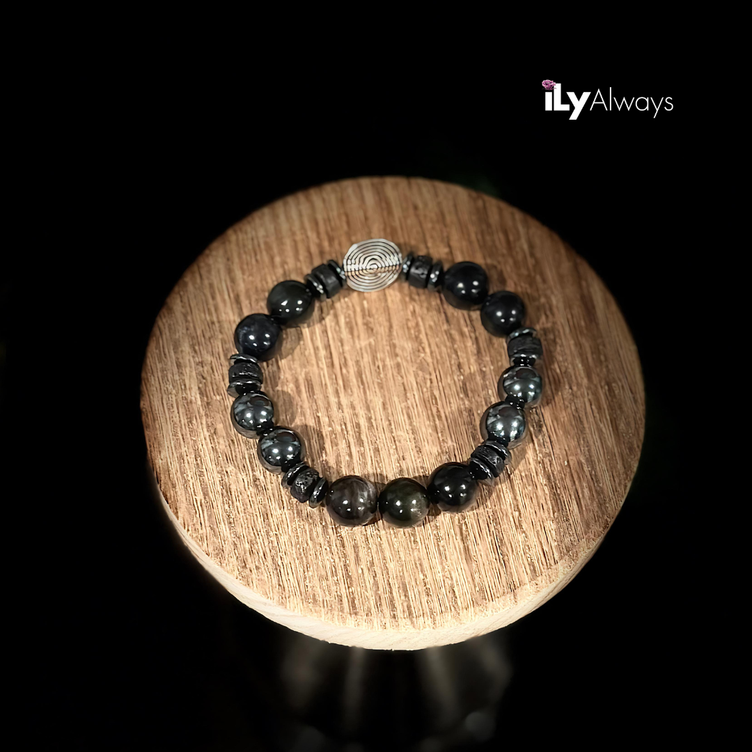 Empowerment, Grace & Resilience Mixed Gemstone Stretch Bracelet Original - 12mm