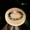 Courage, Willpower & Inner Wisdom Mixed Gemstone Knotted Stretch Bracelet Original - 12mm